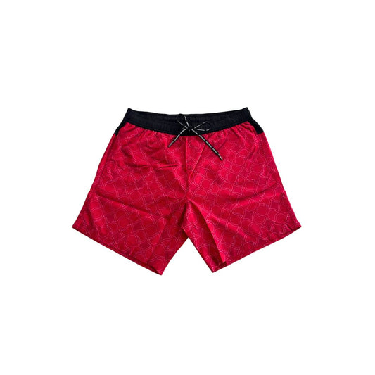 Short de bain Trussardi Beachwear en polyester rouge pour homme