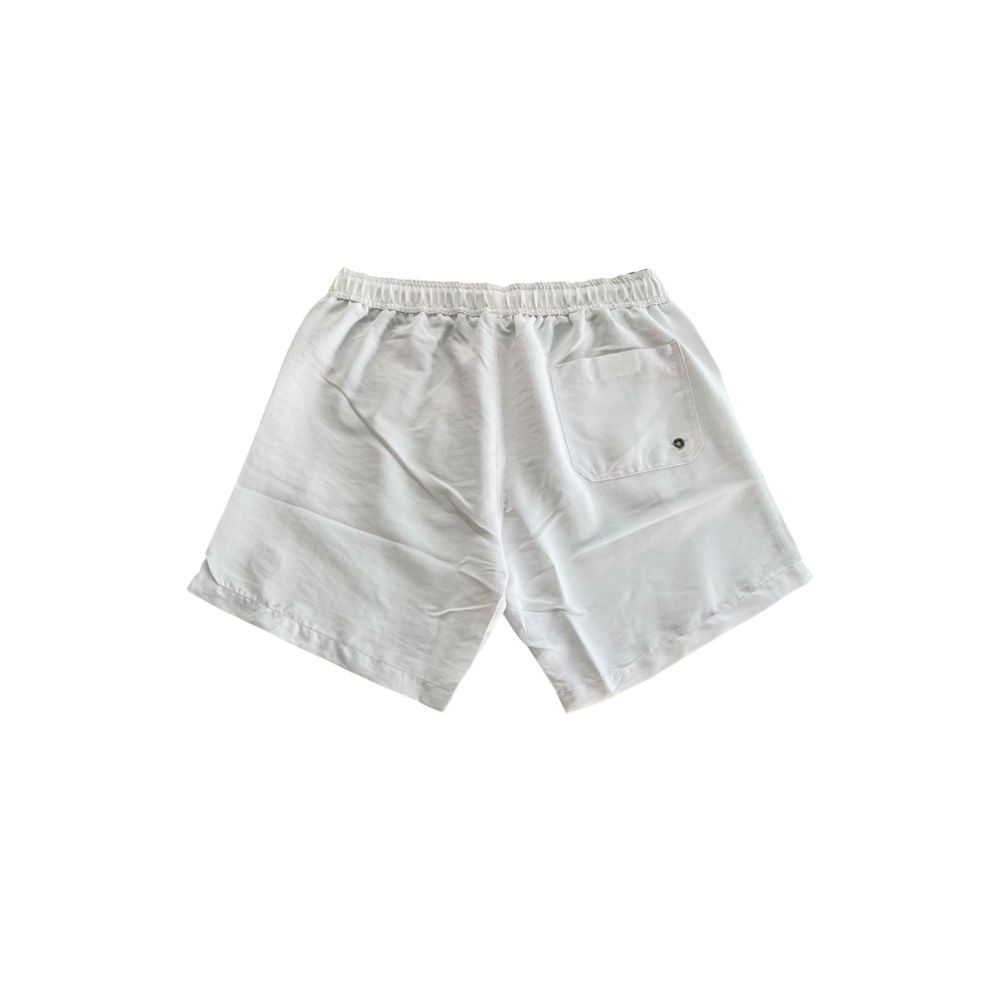 Short de bain Trussardi Beachwear en polyester blanc pour homme