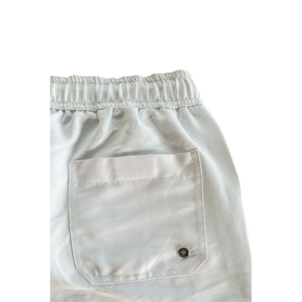 Short de bain Trussardi Beachwear en polyester blanc pour homme