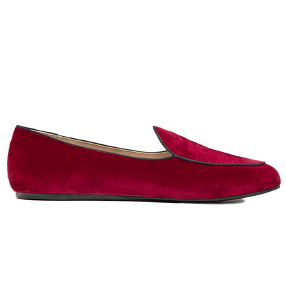Mocassins en velours rouge Charles Philip