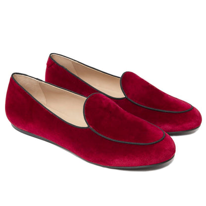 Mocassins en velours rouge Charles Philip