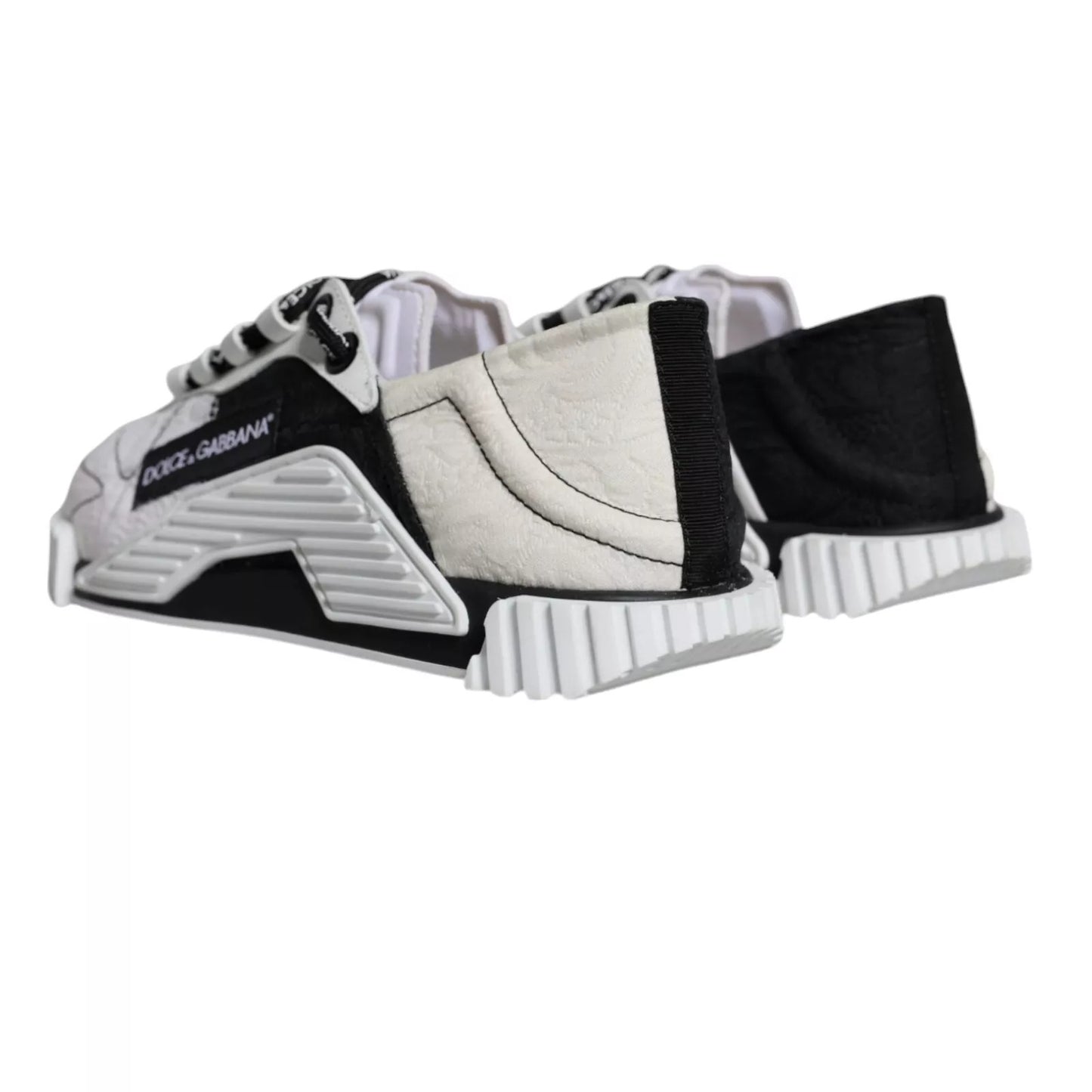 Dolce & Gabbana White Black Low Top NS1 Sneakers Shoes by Dolce & Gabbana