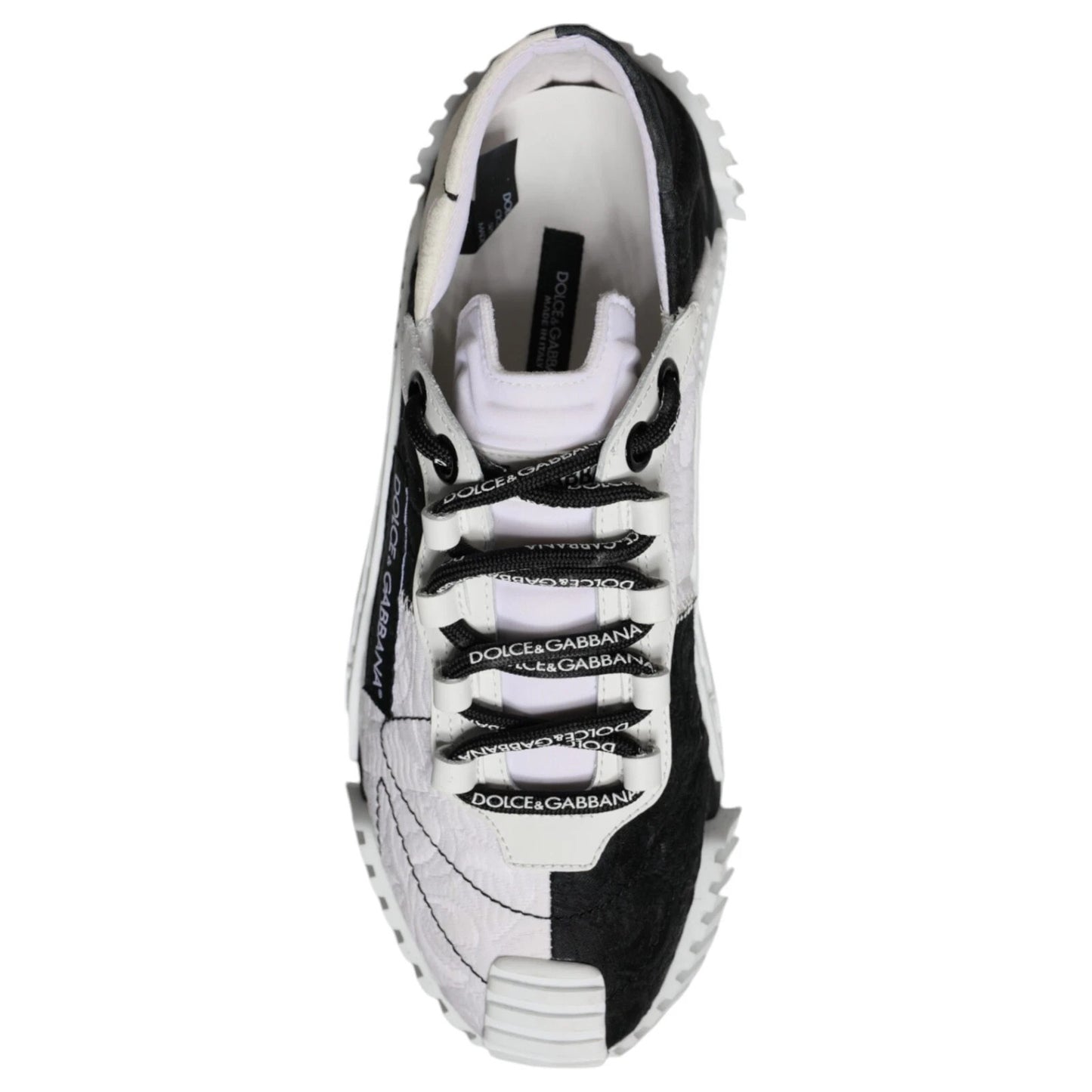 Dolce & Gabbana White Black Low Top NS1 Sneakers Shoes by Dolce & Gabbana
