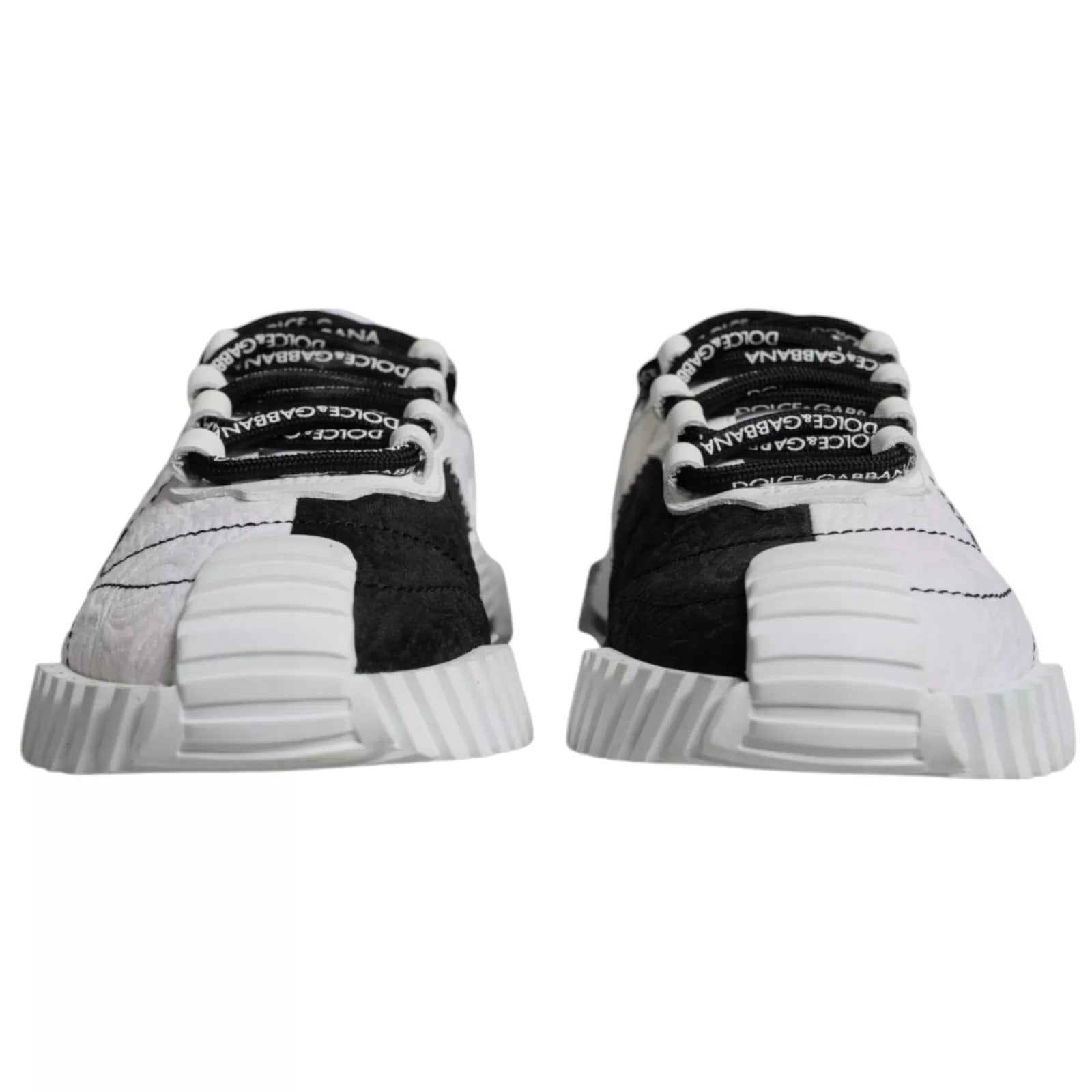 Dolce & Gabbana White Black Low Top NS1 Sneakers Shoes by Dolce & Gabbana