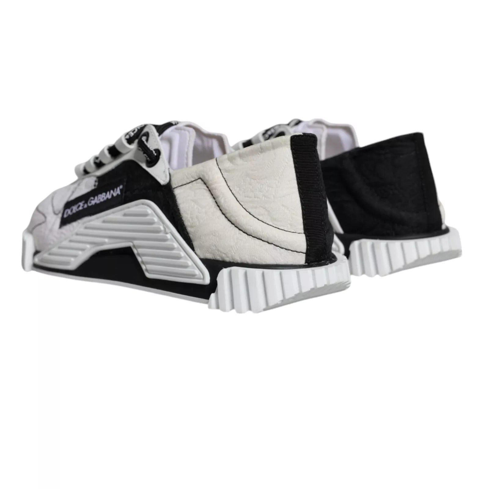Dolce & Gabbana White Black Low Top NS1 Sneakers Shoes by Dolce & Gabbana