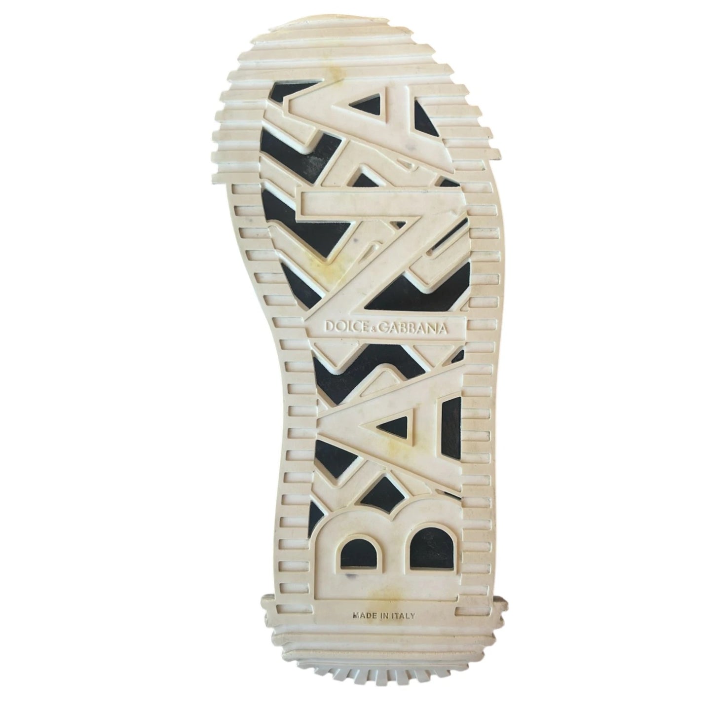 Dolce & Gabbana White Black Low Top NS1 Sneakers Shoes by Dolce & Gabbana