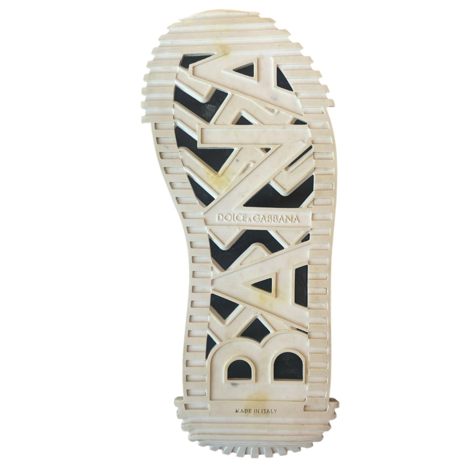 Dolce & Gabbana White Black Low Top NS1 Sneakers Shoes by Dolce & Gabbana