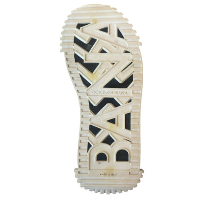 Dolce & Gabbana White Black Low Top NS1 Sneakers Shoes by Dolce & Gabbana
