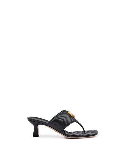 Sandales Charlotte en cuir nappa noir Mystic de Gucci