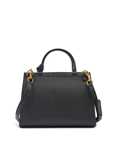 Sac à main Gucci en cuir noir GG Marmont
