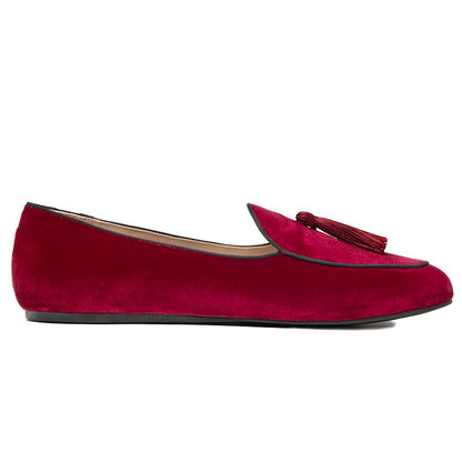 Mocassins en velours rouge Charles Philip