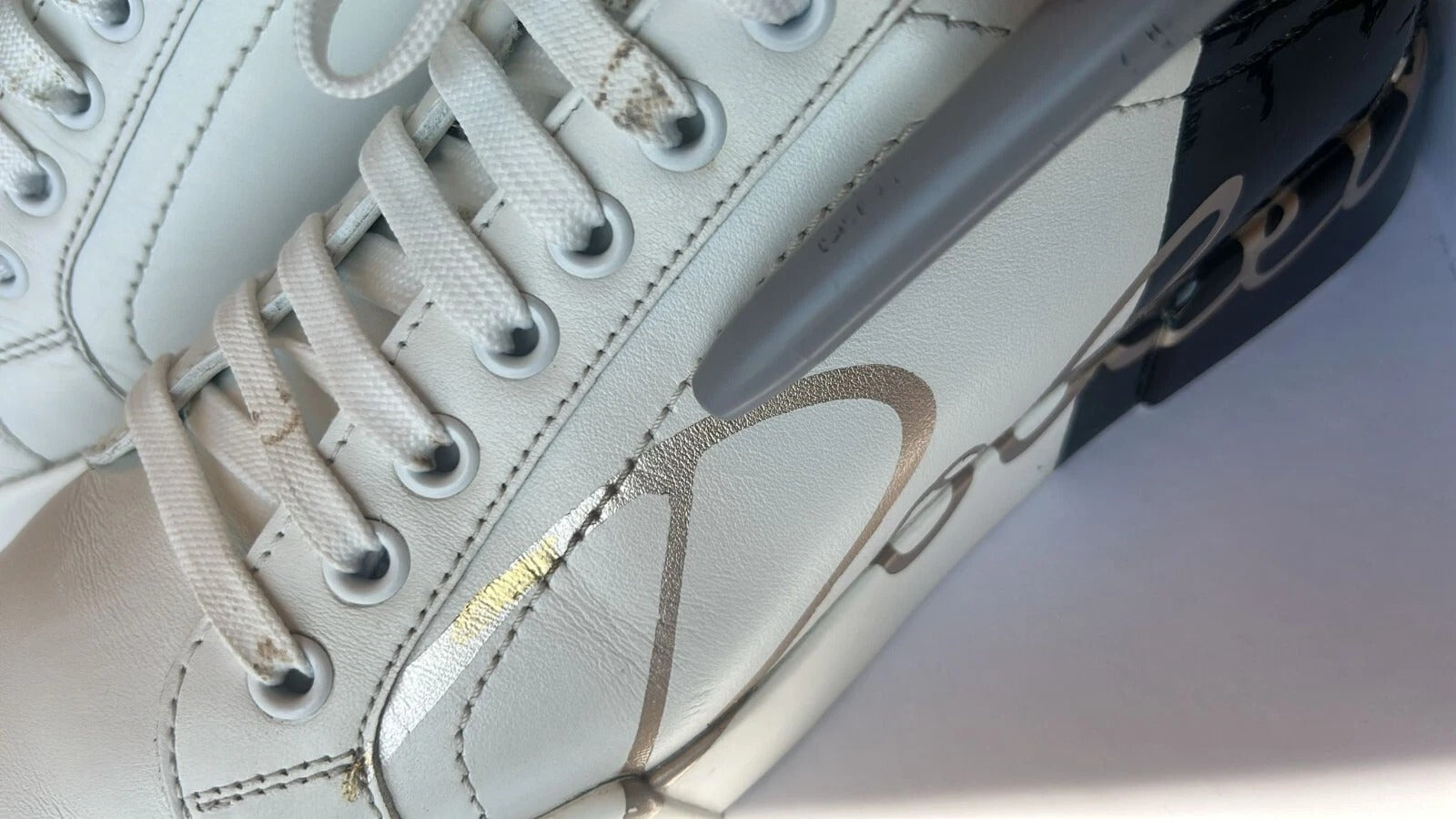 Dolce & Gabbana White Black Logo Portofino Men Sneaker Shoe by Dolce & Gabbana