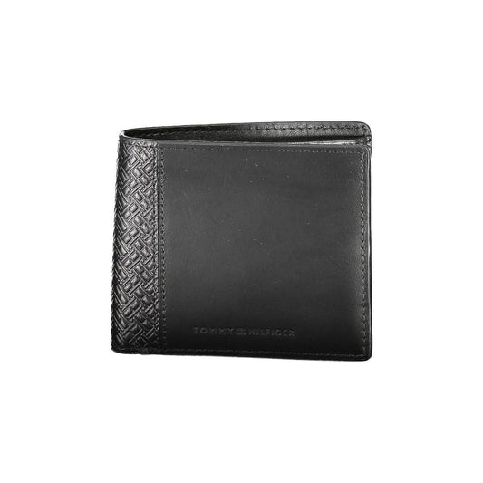 Portefeuille homme en cuir noir Tommy Hilfiger