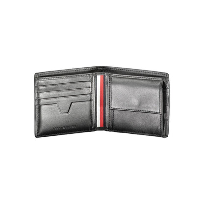 Portefeuille homme en cuir noir Tommy Hilfiger