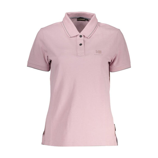 Polo Napapijri rose en coton pour femme
