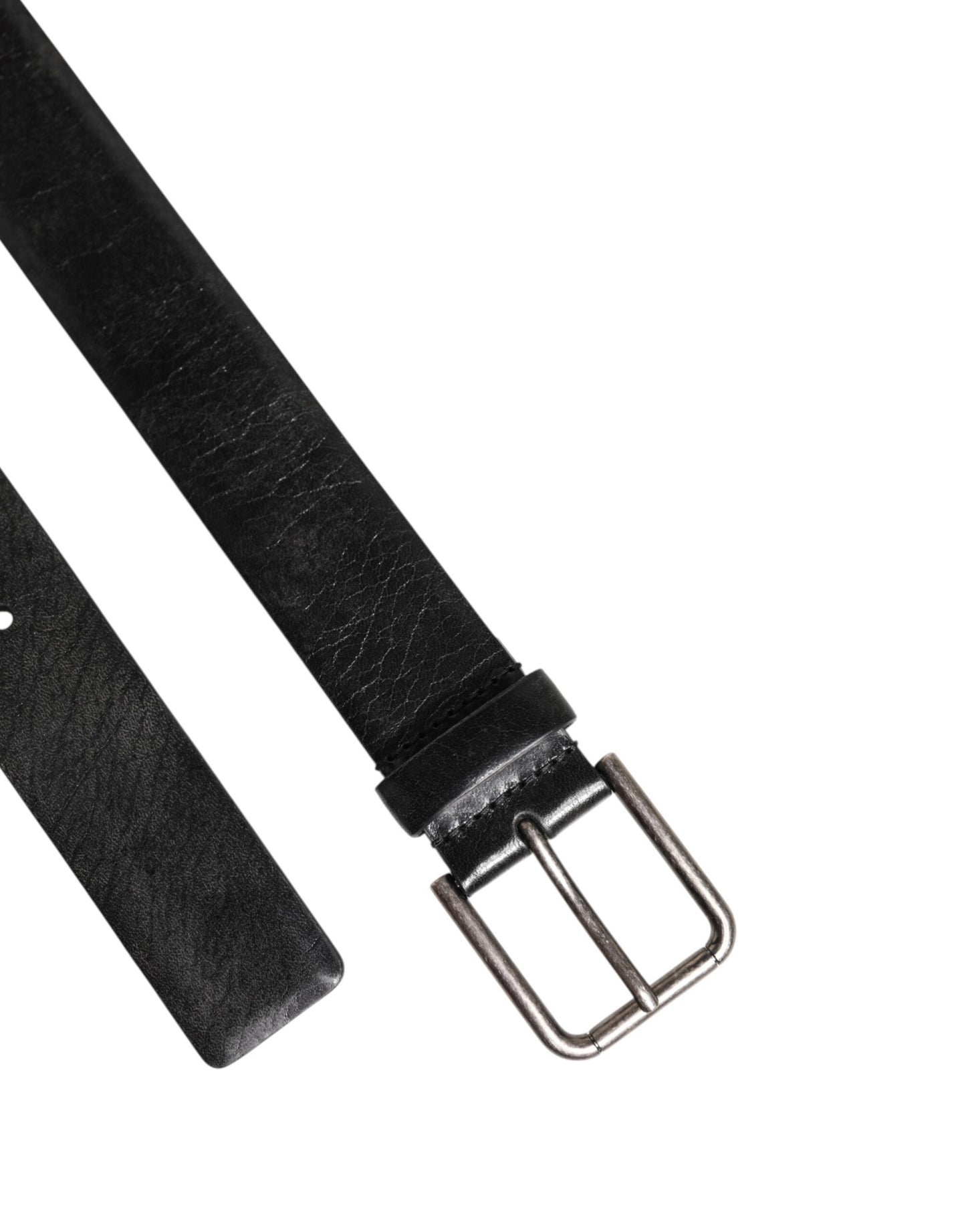 Ceinture classique en cuir noir Dolce &amp; Gabbana avec boucle en métal