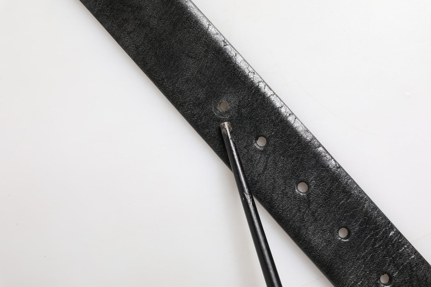 Ceinture classique en cuir noir Dolce &amp; Gabbana avec boucle en métal