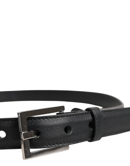 Ceinture à boucle classique en cuir de veau noir Dolce &amp; Gabbana