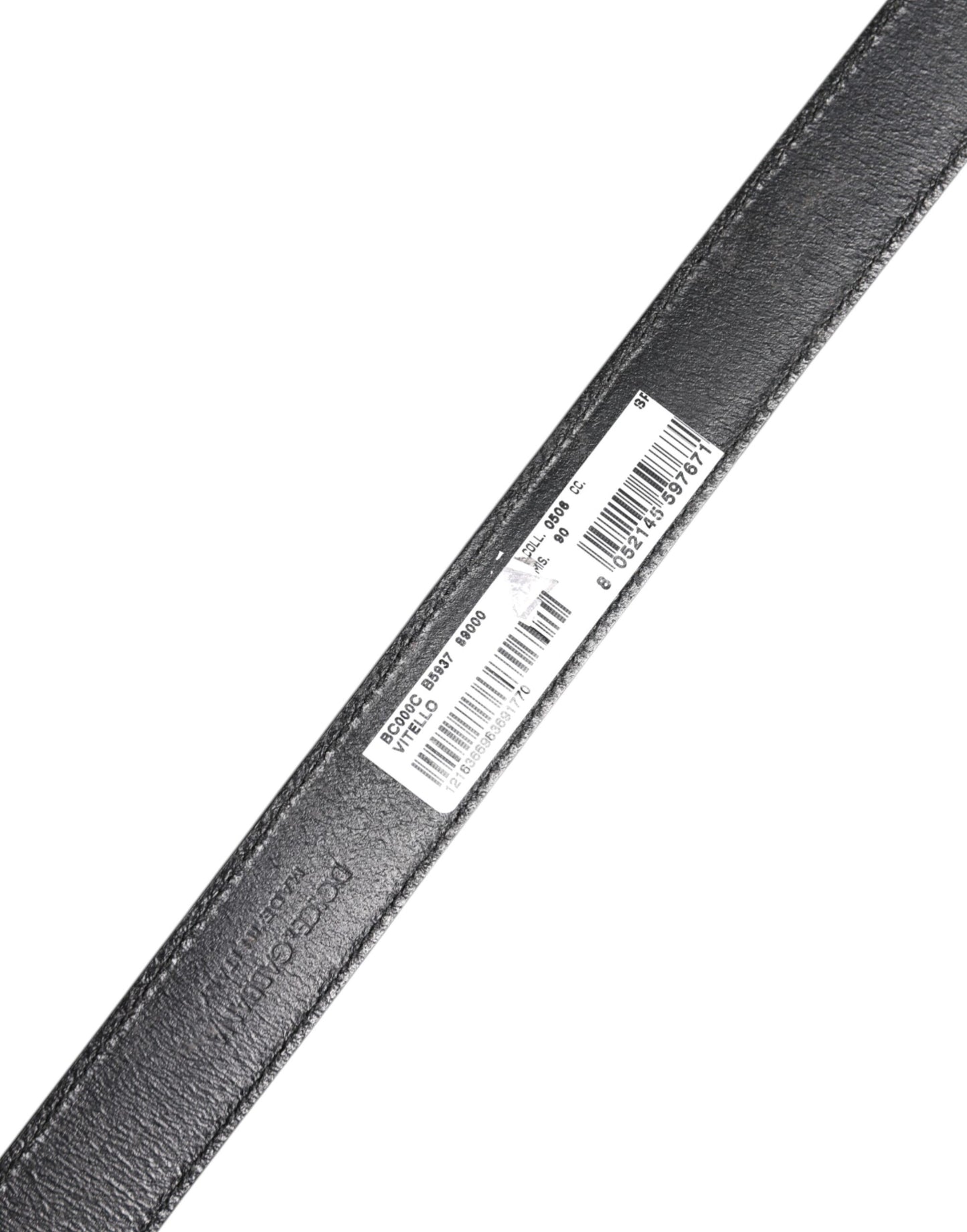 Ceinture à boucle classique en cuir de veau noir Dolce &amp; Gabbana