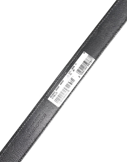 Ceinture à boucle classique en cuir de veau noir Dolce &amp; Gabbana