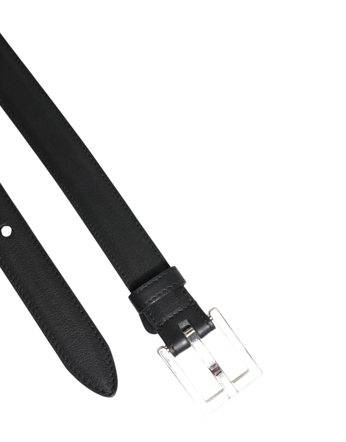 Ceinture à boucle classique en cuir de veau noir Dolce &amp; Gabbana