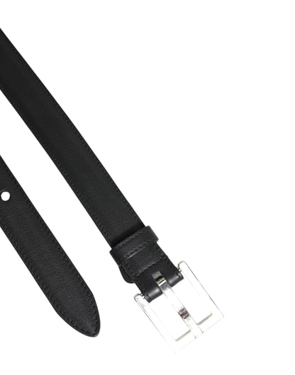 Ceinture à boucle classique en cuir de veau noir Dolce &amp; Gabbana