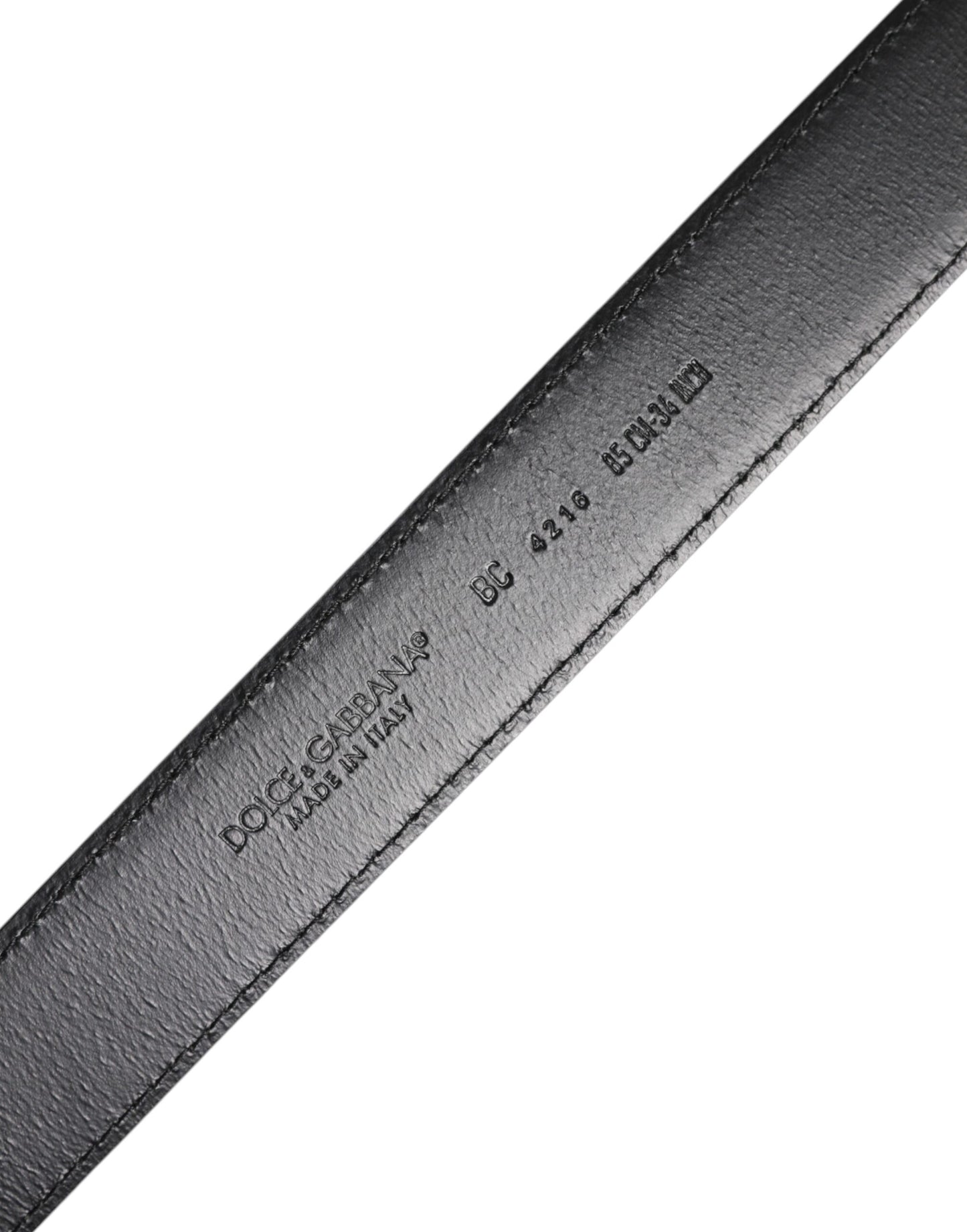 Ceinture Dolce &amp; Gabbana en cuir de veau marron classique avec boucle argentée