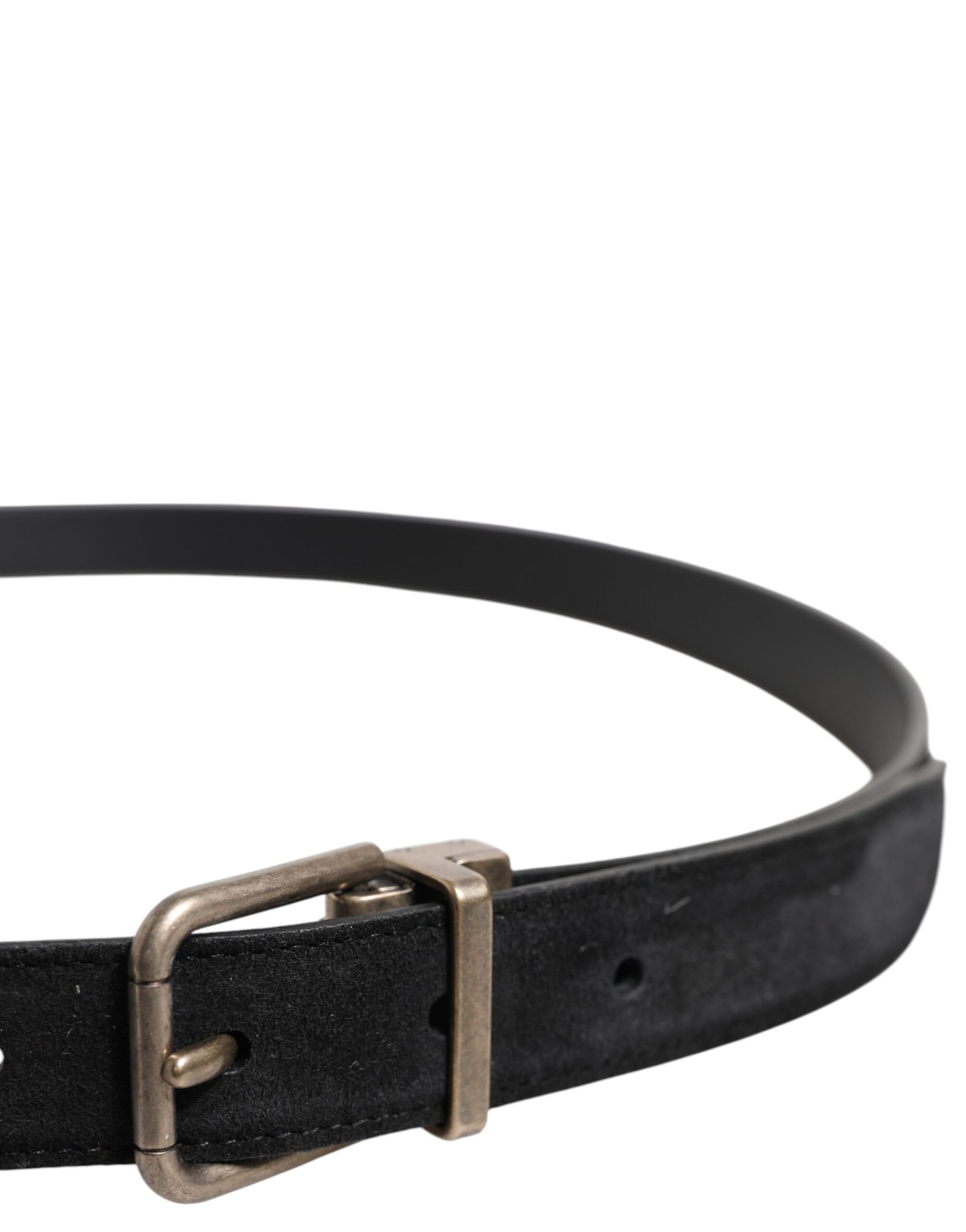 Ceinture classique à boucle métallique en cuir de veau noir Dolce &amp; Gabbana