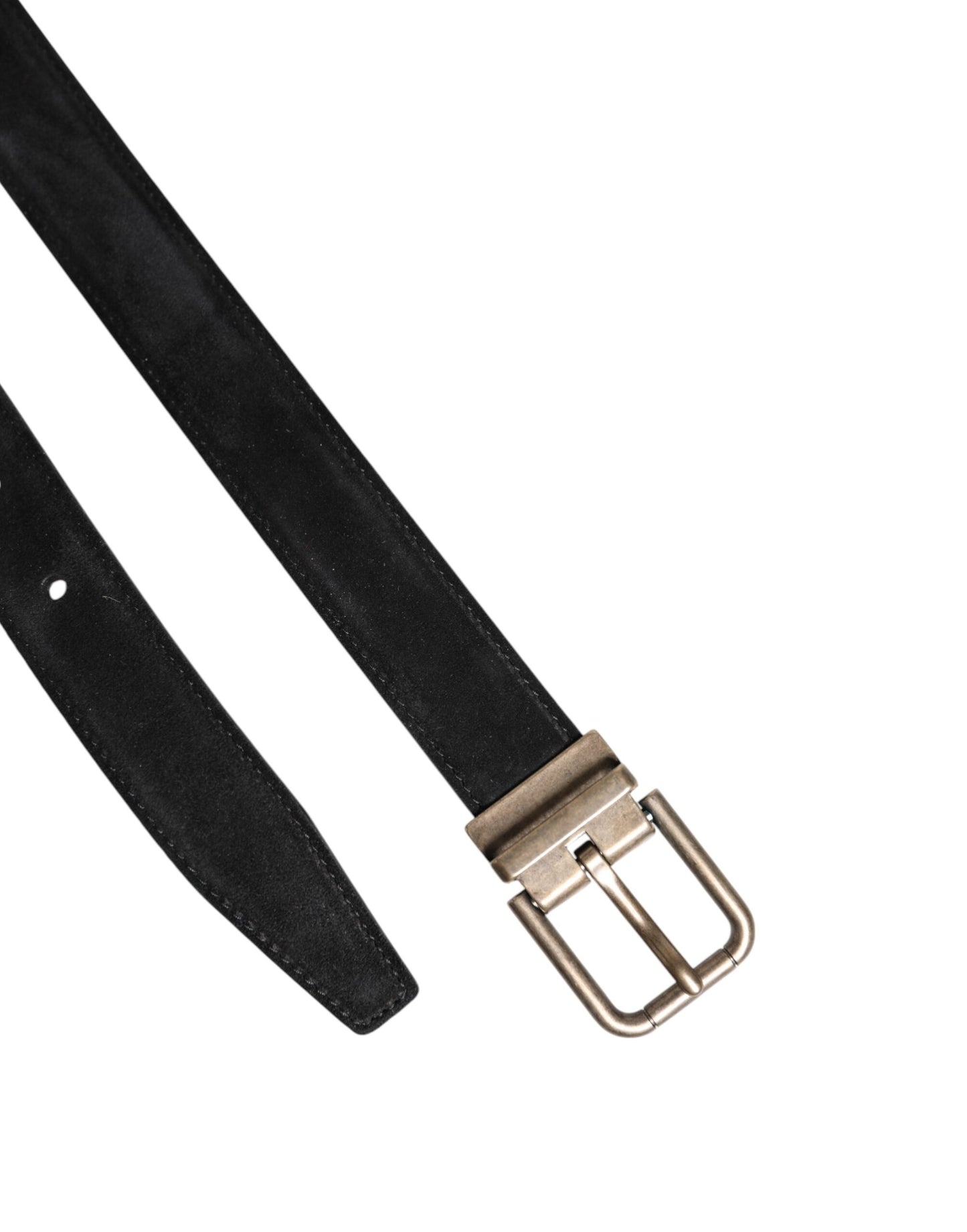 Ceinture classique à boucle métallique en cuir de veau noir Dolce &amp; Gabbana