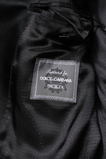 Dolce &amp; Gabbana Veste manteau violette à paillettes SICILIA