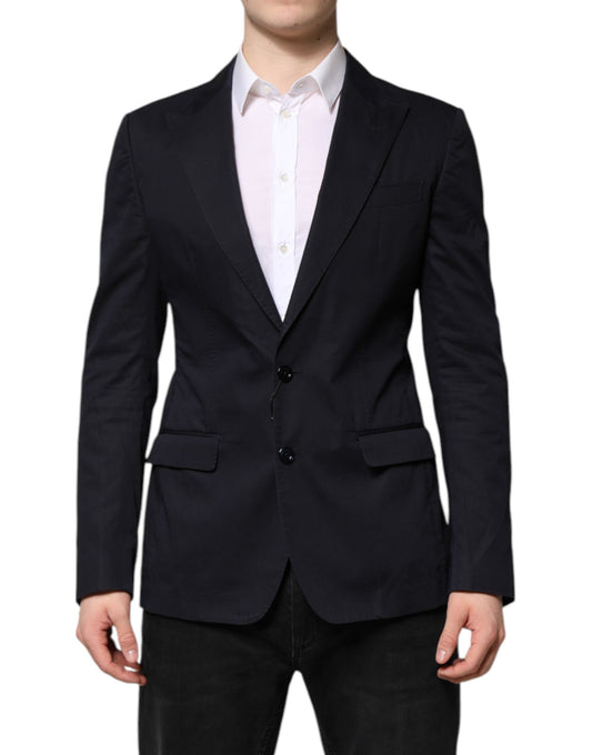 Veste de costume en coton bleu foncé TAORMINA de Dolce &amp; Gabbana