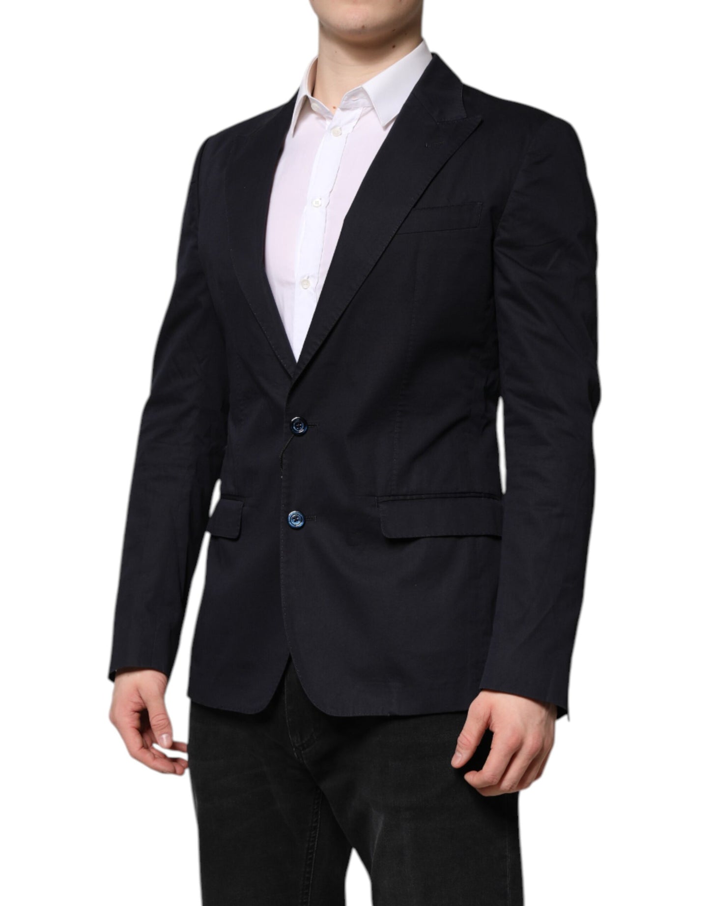 Veste de costume en coton bleu foncé TAORMINA de Dolce &amp; Gabbana