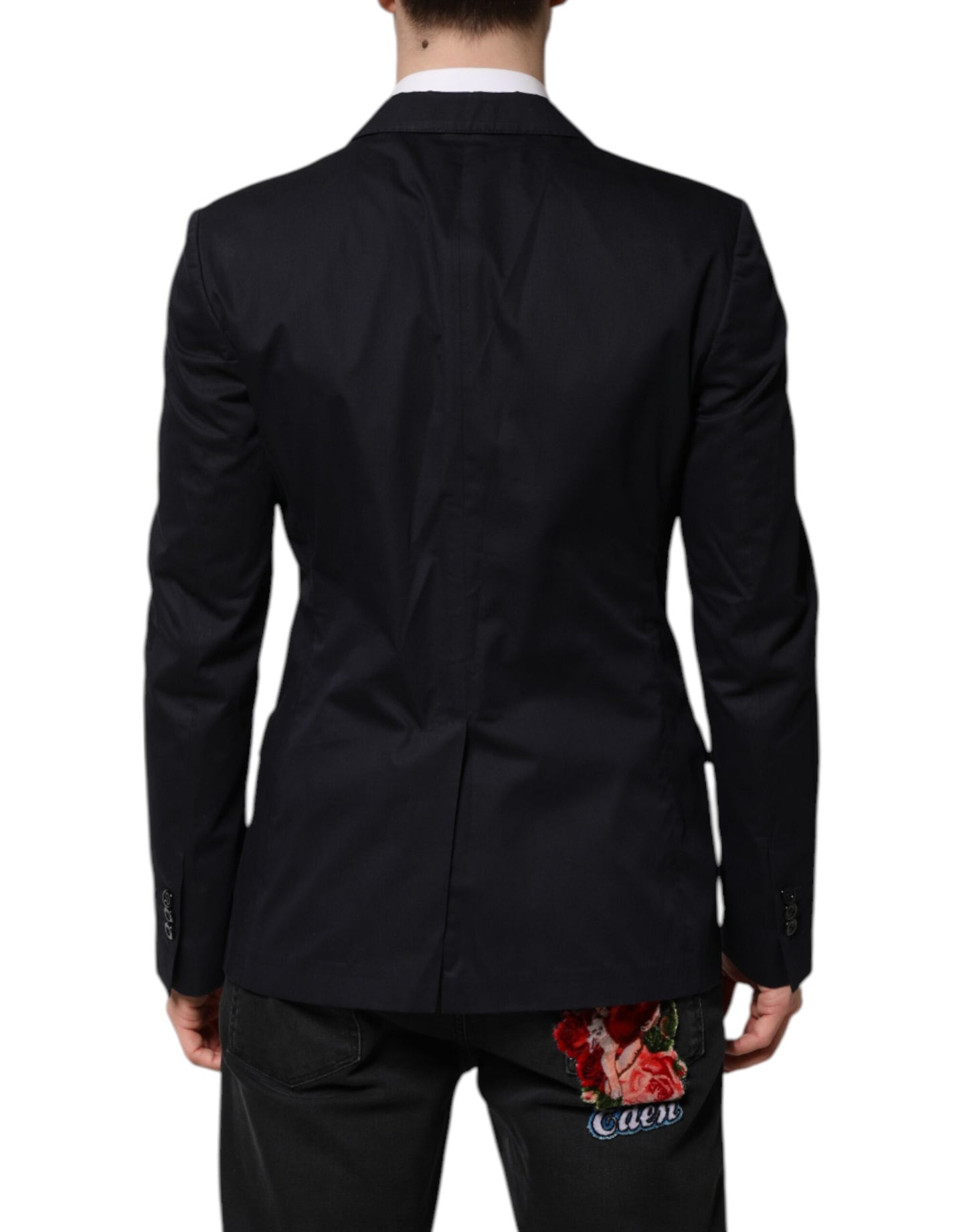 Veste de costume en coton bleu foncé TAORMINA de Dolce &amp; Gabbana