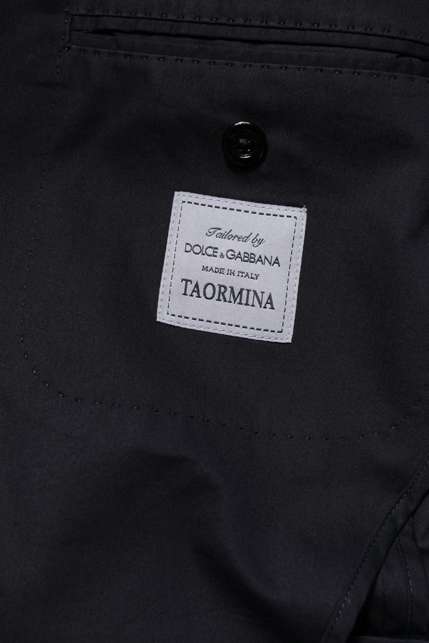 Veste de costume en coton bleu foncé TAORMINA de Dolce &amp; Gabbana