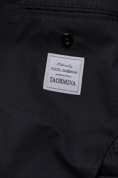 Veste de costume en coton bleu foncé TAORMINA de Dolce &amp; Gabbana