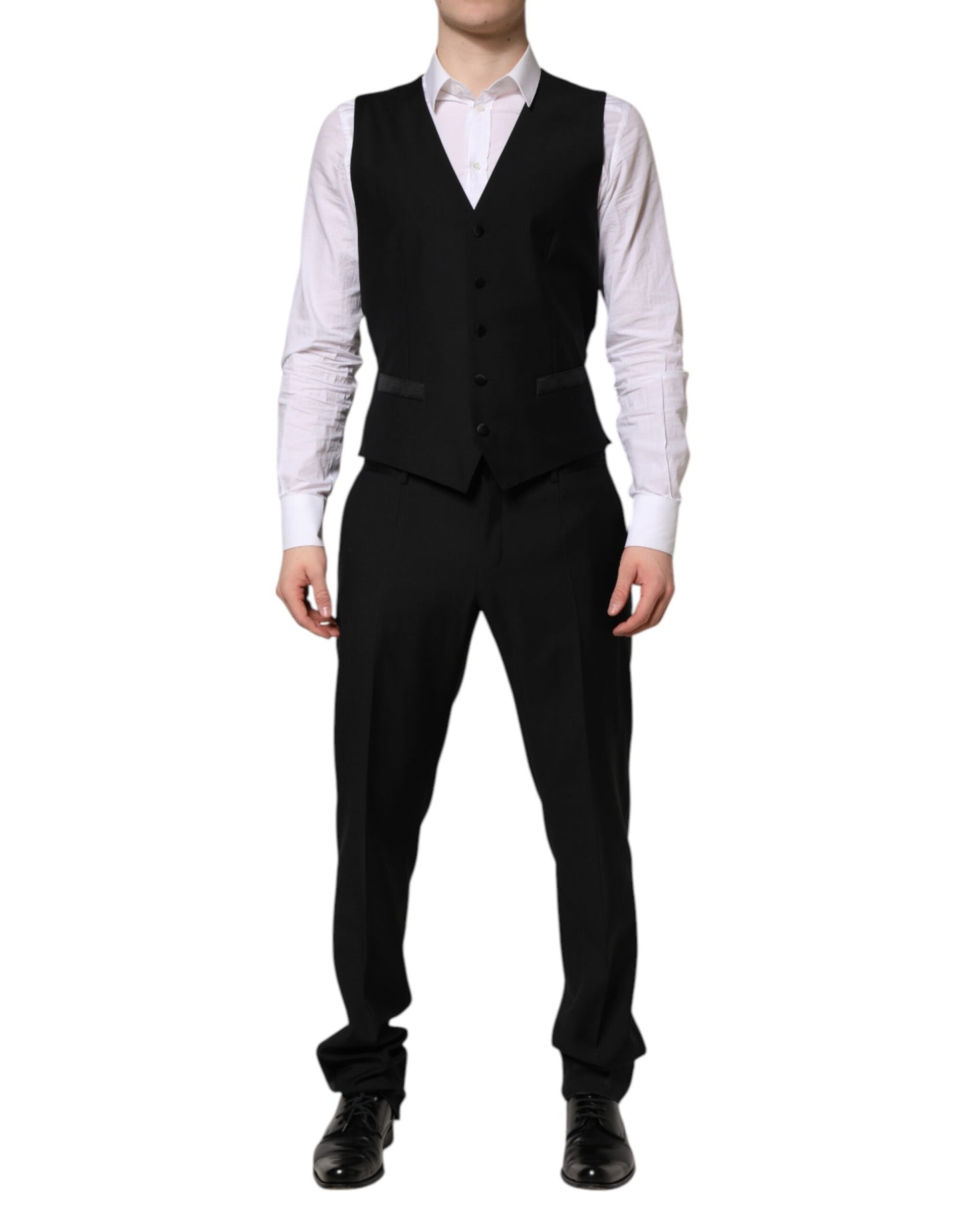 Costume 3 pièces Dolce &amp; Gabbana noir MARTINI orné de cristaux