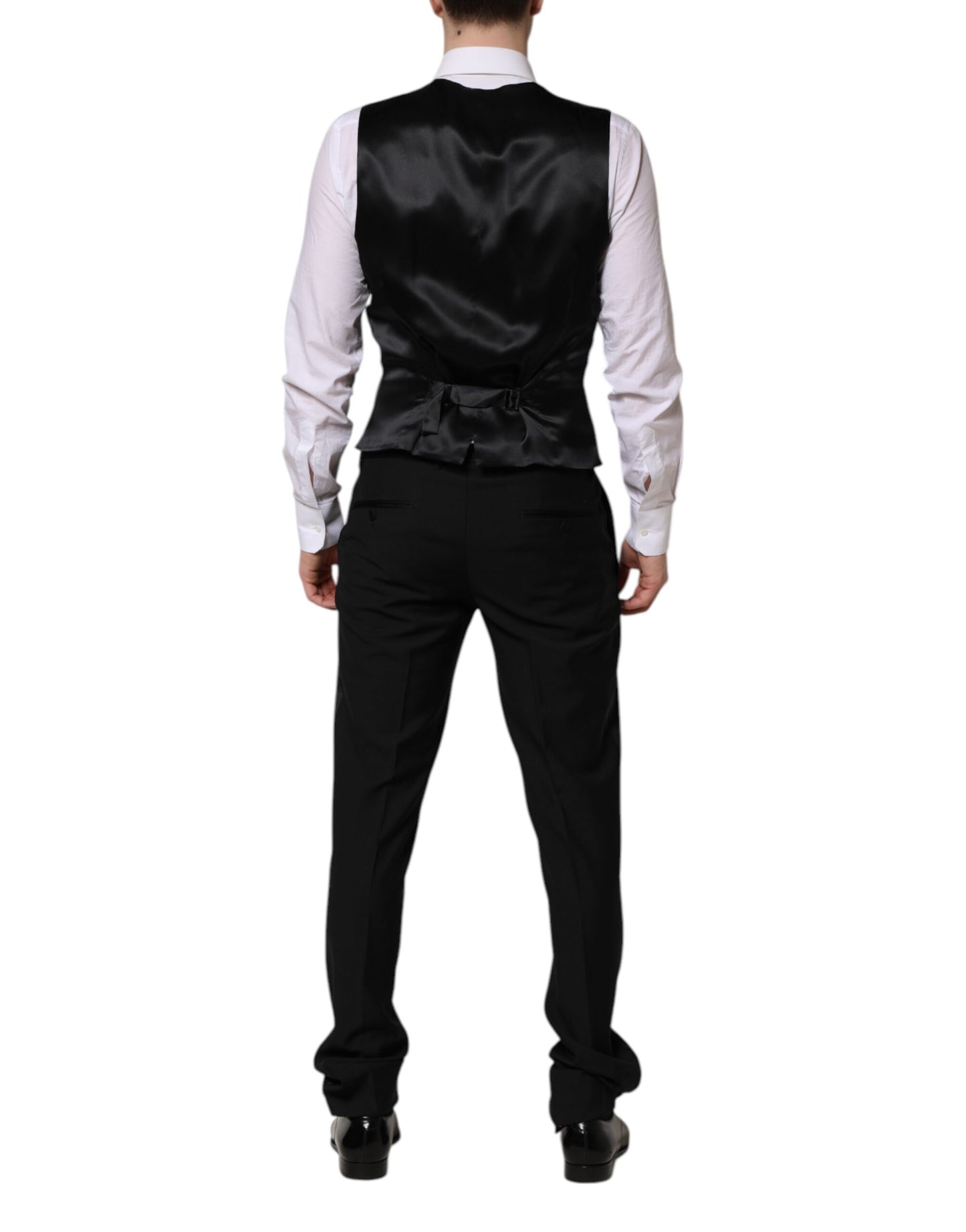 Costume 3 pièces Dolce &amp; Gabbana noir MARTINI orné de cristaux
