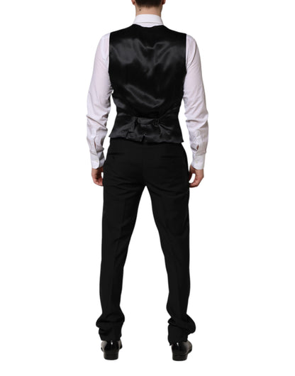 Costume 3 pièces Dolce &amp; Gabbana noir MARTINI orné de cristaux