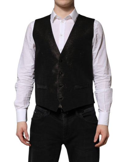 Gilet habillé marron foncé Dolce &amp; Gabbana pour homme
