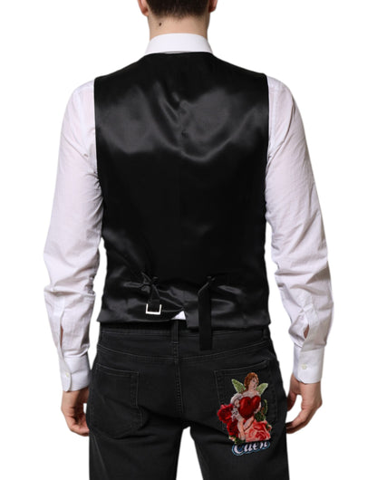 Dolce &amp; Gabbana Robe à rayures rouges et noires Gilet formel Gilet