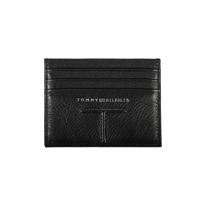 Portefeuille homme en cuir noir Tommy Hilfiger