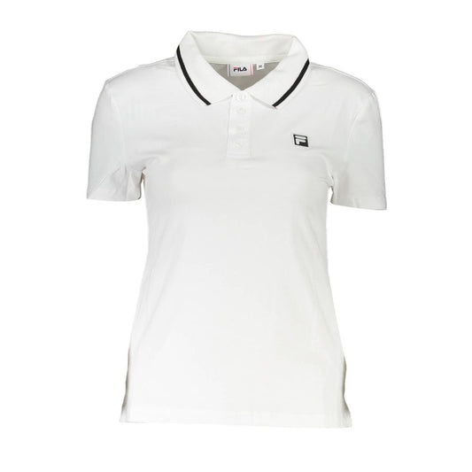 Polo Fila en coton blanc pour femme