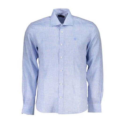 North Sails Light Blue Linen Men Shirt by North Sails
