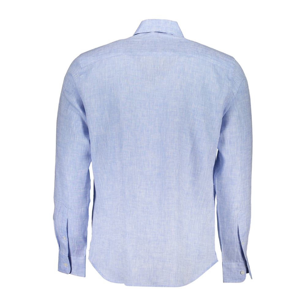 North Sails Light Blue Linen Men Shirt by North Sails