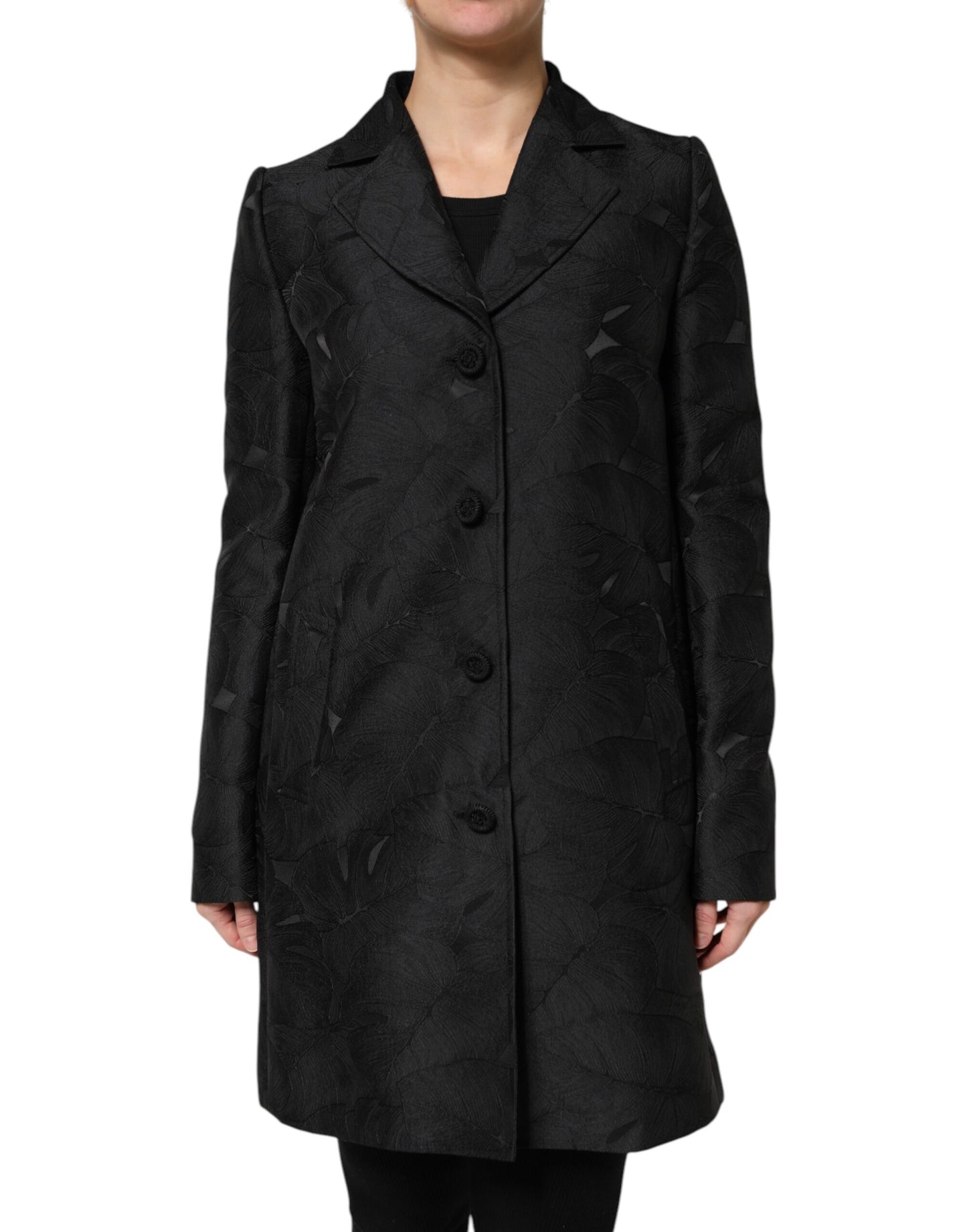 Dolce & Gabbana Black Single Breasted Trench Coat Jacket by Dolce & Gabbana