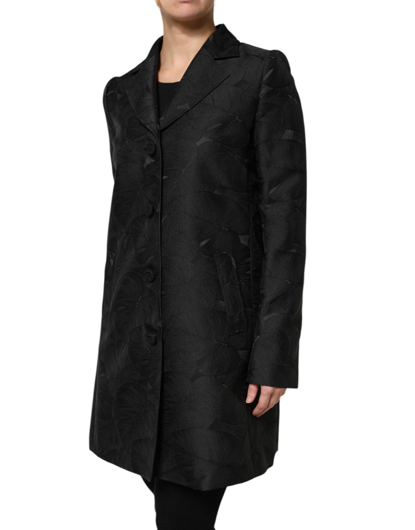 Dolce & Gabbana Black Single Breasted Trench Coat Jacket by Dolce & Gabbana