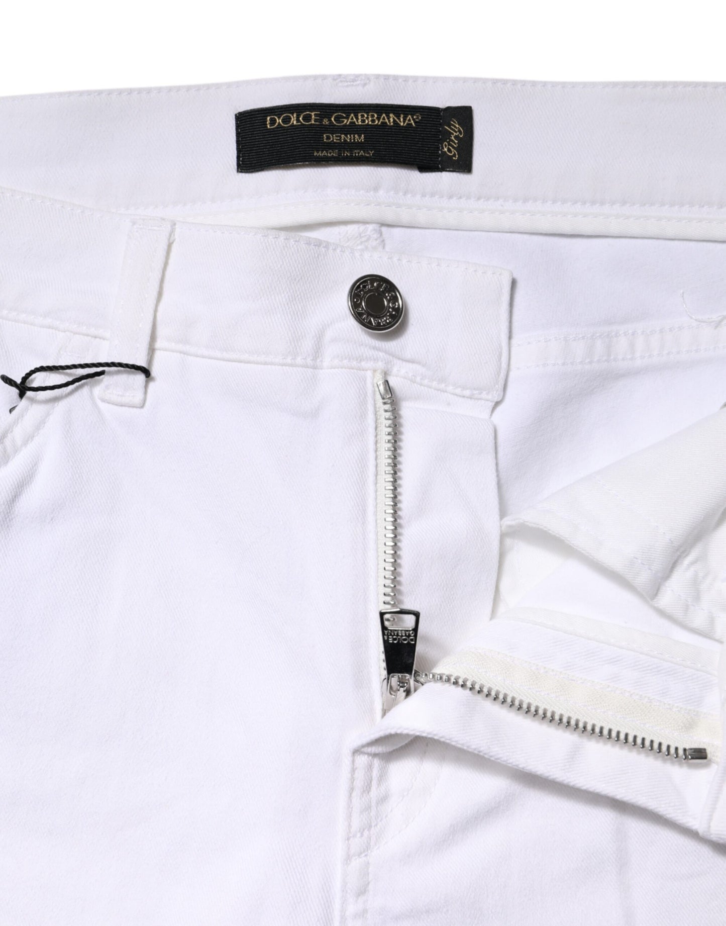 Dolce & Gabbana White Floral Sequined GIRLY Denim Jeans by Dolce & Gabbana