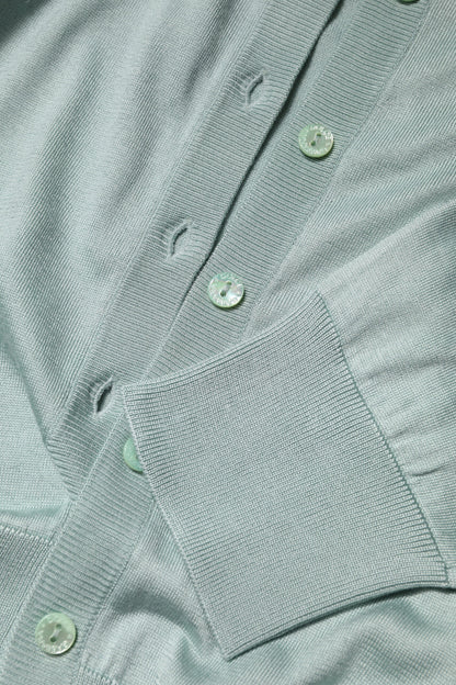 Dolce & Gabbana Light Green Silk Button Down Cardigan Sweater by Dolce & Gabbana
