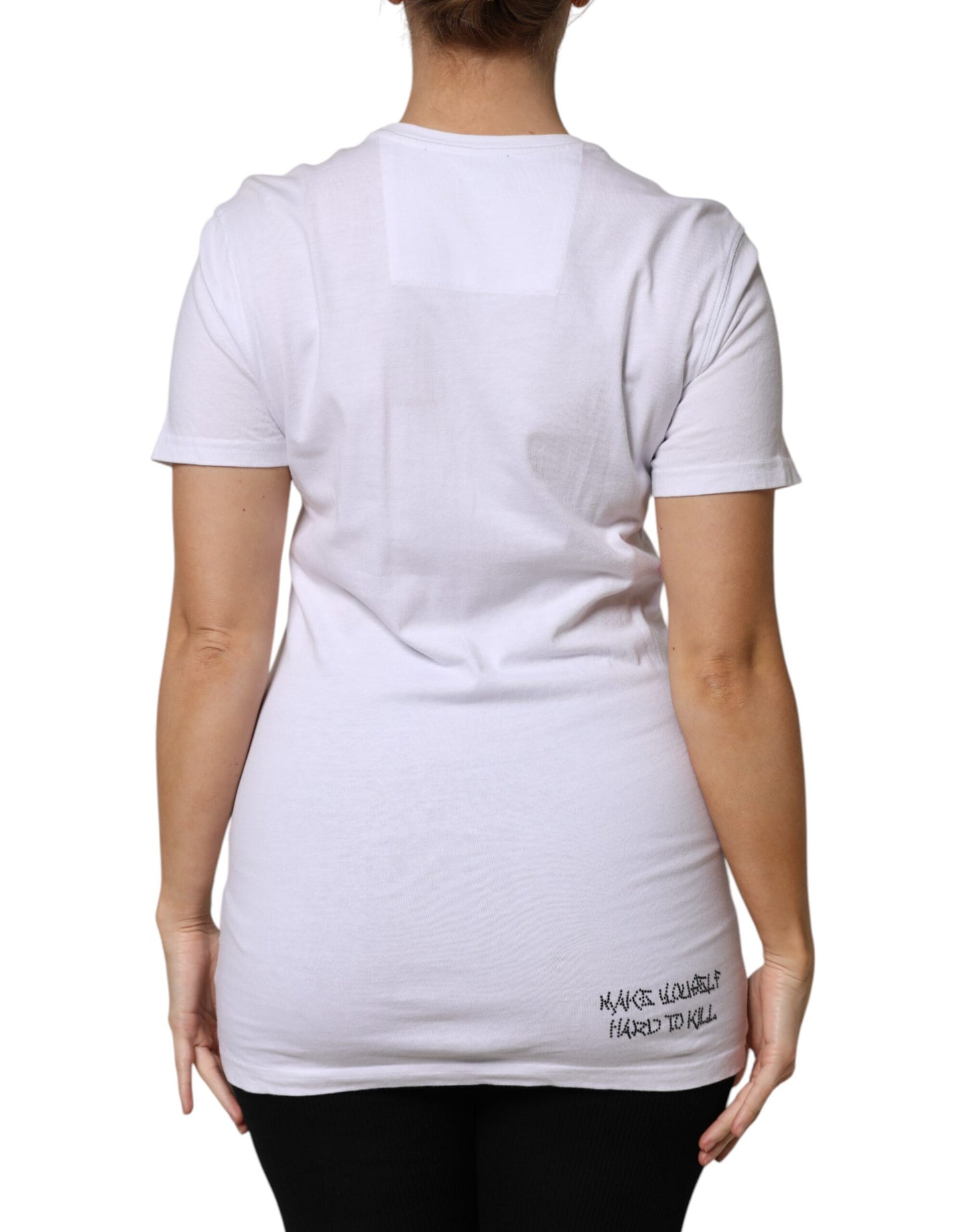 Philipp Plein White Embellished CrewNeck Short Sleeve T-shirt by Philipp Plein