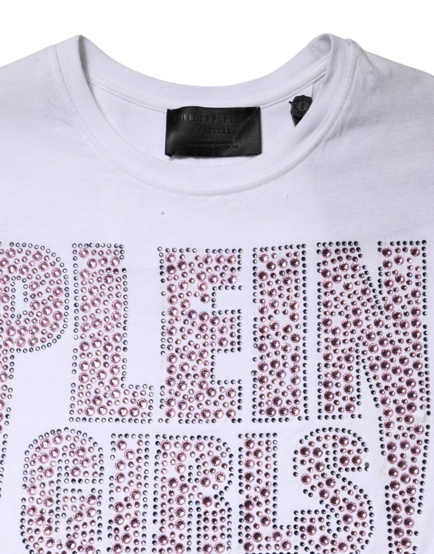 Philipp Plein White Embellished CrewNeck Short Sleeve T-shirt by Philipp Plein